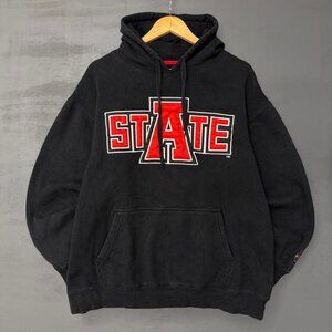 Vintage Arkansas State Red Wolves Black 90s Sweatshirt Hoodie XL